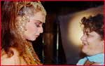 Rekha with dance director Saroj Khan on the sets of Mujhe Meri Biwi Se Bachao