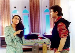 Aamir khan and Karishma Kapoor