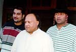 Ustad Fateh Ali Khan with Anu Malik and Bally Sagoo